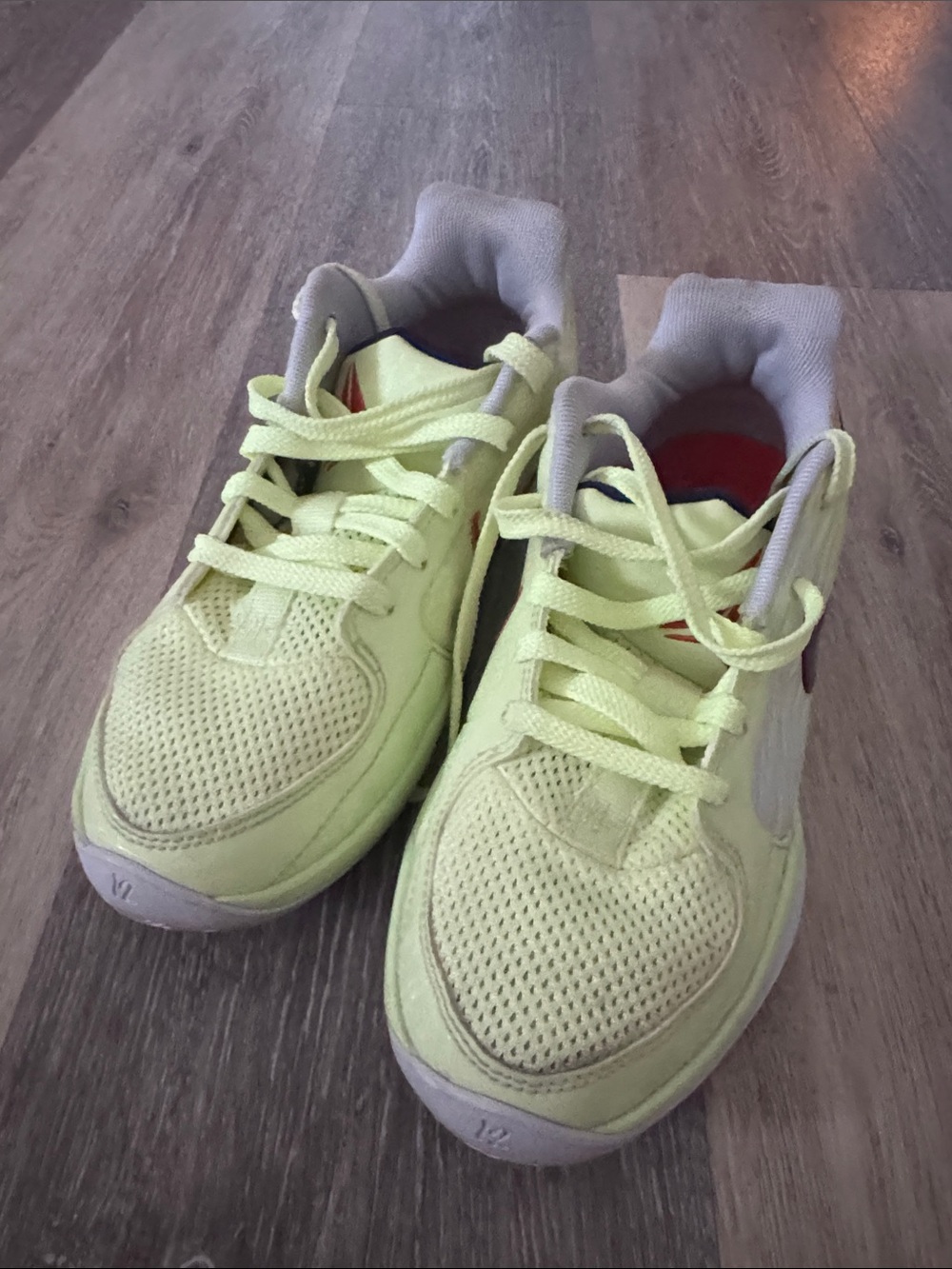 Nike Kids Neon Yellow Lace-Up Sneakers